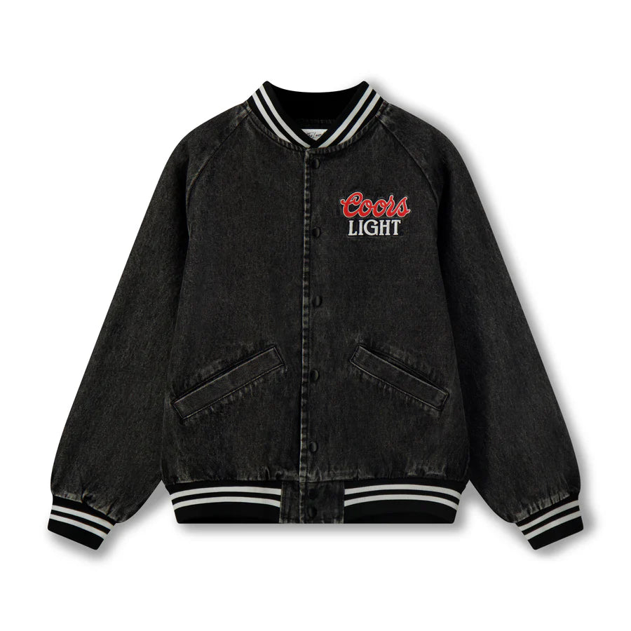 The Laundry Room Black Denim Coors Light Stadium Jacket