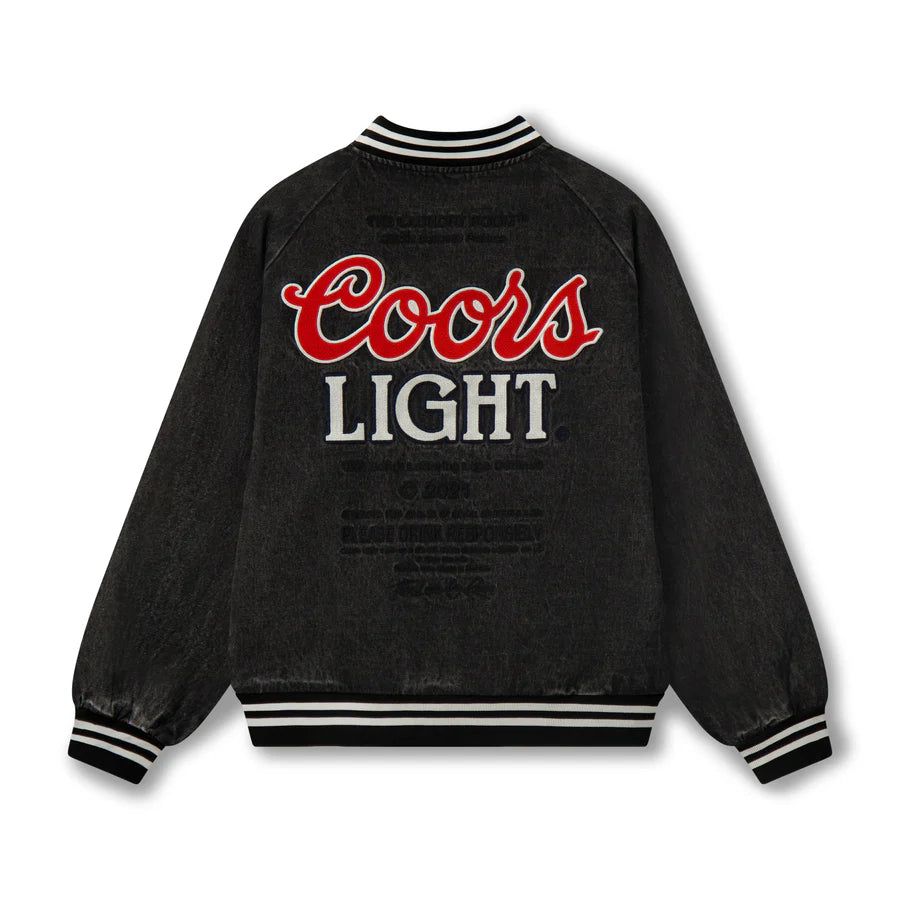 The Laundry Room Black Denim Coors Light Stadium Jacket