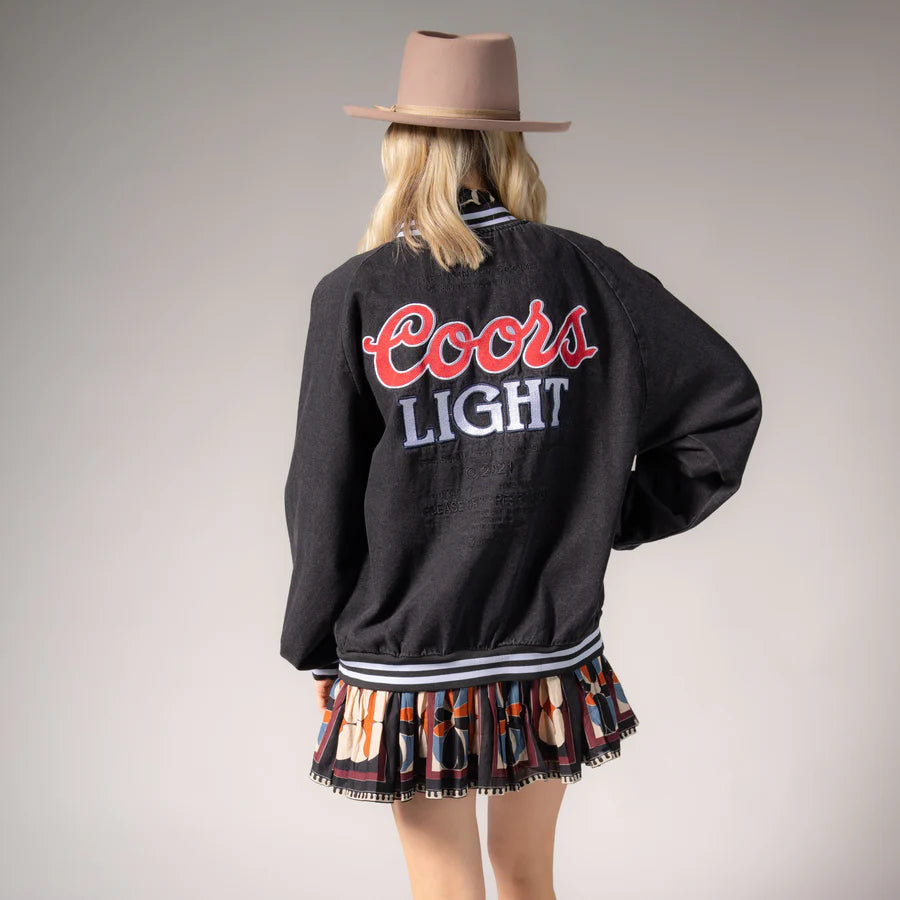 The Laundry Room Black Denim Coors Light Stadium Jacket