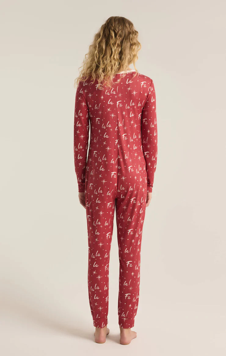 Z Supply Haute Red Fa La La Onesie